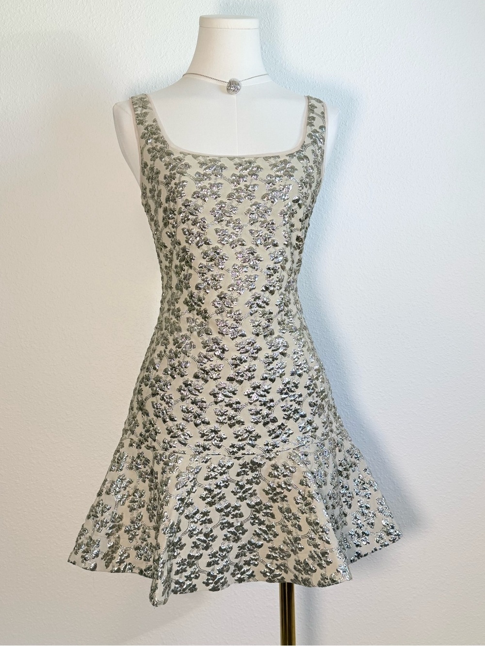 BCBGMAXAZRIA Malaika Mini Dress Gold Glam Party - Picture 2 of 9